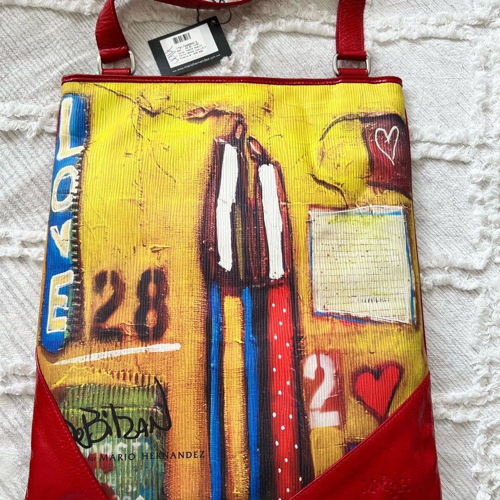 William DeBilzan for Mario Hernandez limited edition slim shoulder tote